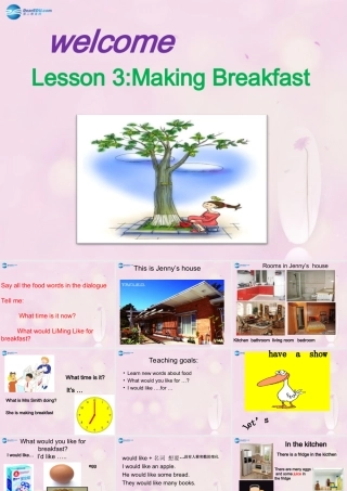 2014秋六年级英语上册 Lesson 3 Making Breakfast课件3 冀教版