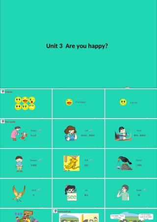 Unit 3 Are you happy课件