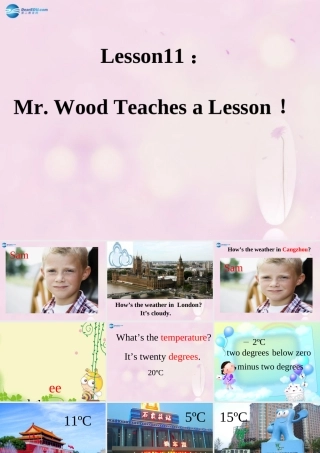 2014秋六年级英语上册 Lesson 11 Mr. Wood Teaches a Science Lesson课件1 冀教版