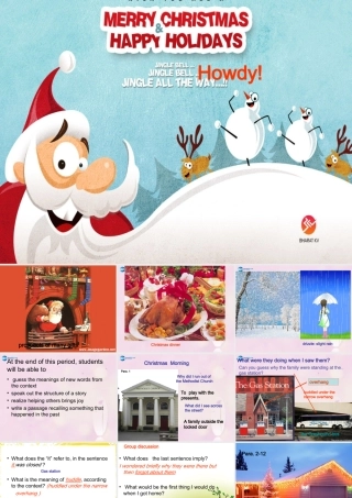 2014秋六年级英语上册 Lesson 22 It’s Christmas Morning课件1 冀教版