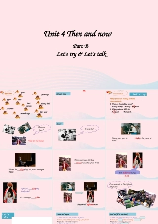 2020春六年级英语下册 Unit 4 Then and now B Let's try Let's talk课件（含教学思路） 人教PEP版