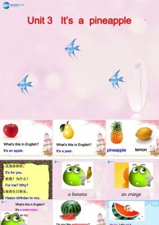 2014秋四年级英语上册 Unit 3 It’s a pineapple课件1 人教版（精通）