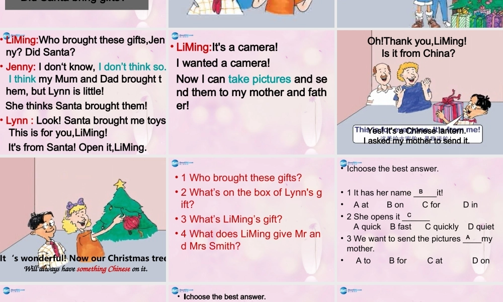 2014秋六年级英语上册 Lesson 22 It’s Christmas Morning课件2 冀教版