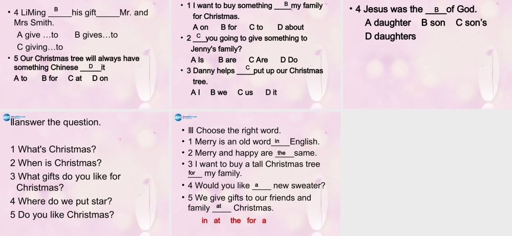 2014秋六年级英语上册 Lesson 22 It’s Christmas Morning课件2 冀教版