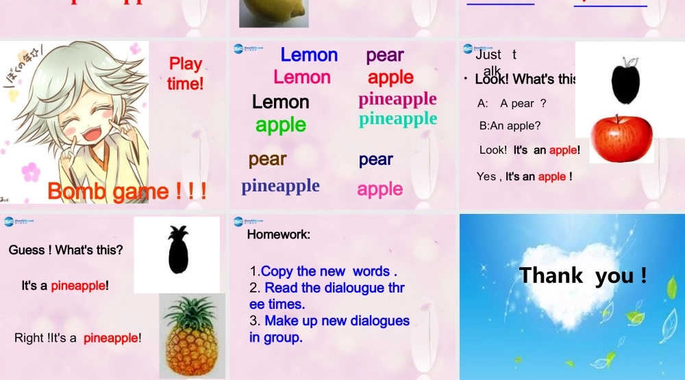 2014秋四年级英语上册 Unit 3 It’s a pineapple课件2 人教版（精通）