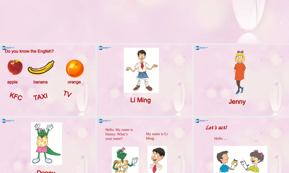 2014秋三年级英语上册 Lesson 1 Hello课件1 冀教版