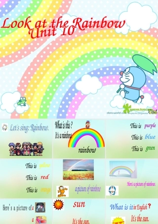 三年级英语上册《Module 4 Unit 10 Look at the Rainbow》课件 广州版广州版小学三年级上册英语课件