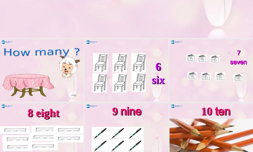 2014秋三年级英语上册 Lesson 6 Numbers 6-10课件 冀教版