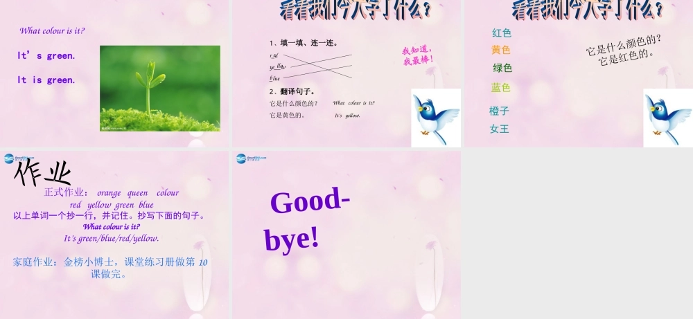 2014秋三年级英语上册 Lesson 10 Red, Yellow, Blue,Green课件1 冀教版