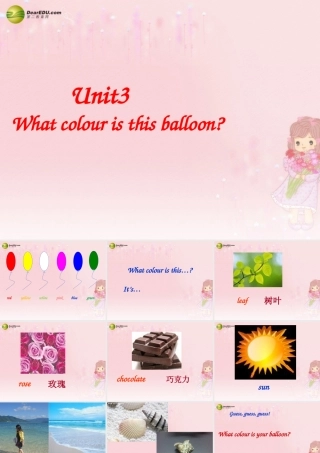 三年级英语下册 Unit 3 What colour is this balloon？课件（2） 新版（湘少版）