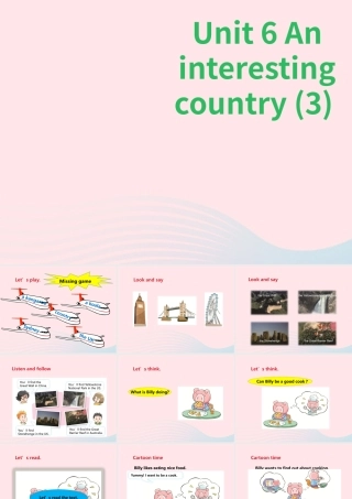 Unit 6 An interesting country 第3课时 课件