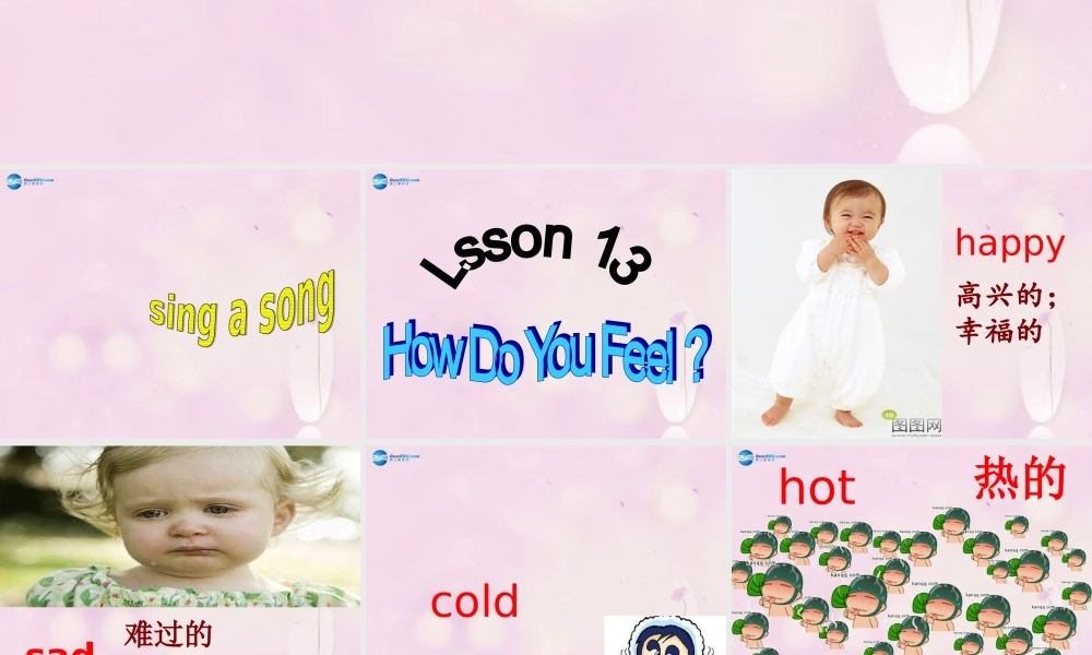 2014秋三年级英语上册 Lesson 13 How Do You Feel课件1 冀教版