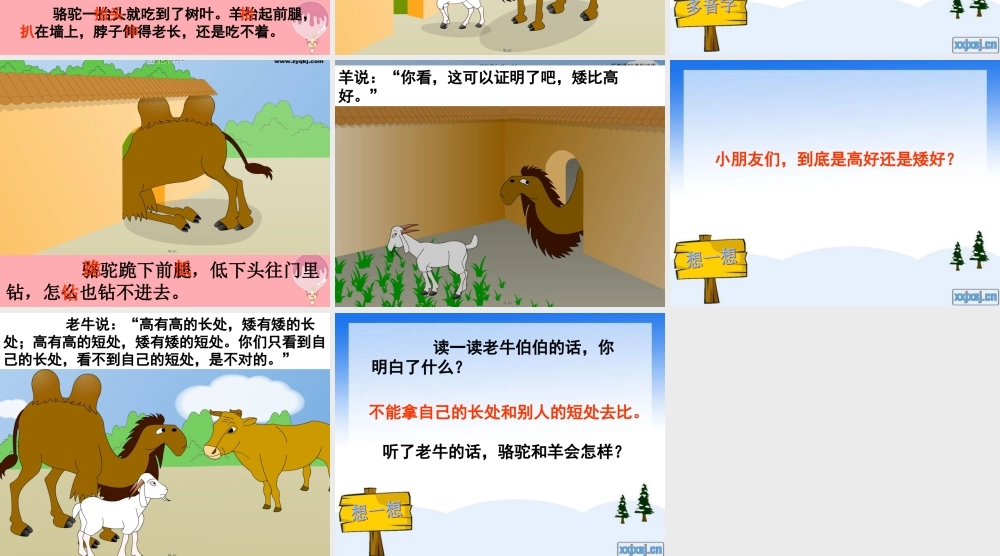 2017秋人教版语文二年级上册选读6《骆驼和羊》ppt课件1