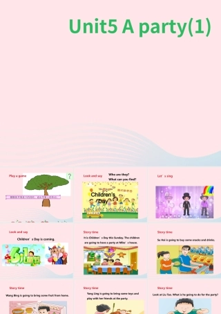 2020春六年级英语下册 Unit 5 A party（Story time）课件1+素材 （新版）牛津译林版