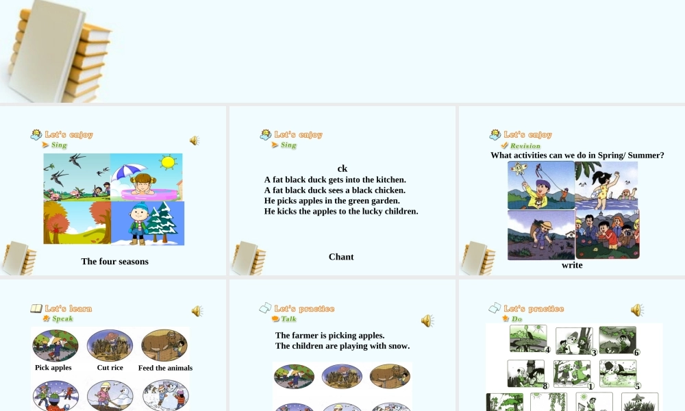 Unit 6 Winter is the white season.(三)