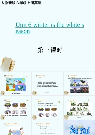 Unit 6 Winter is the white season.(三)