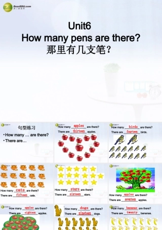 三年级英语下册 Unit6 How many pens are there课件（3） 新版（湘少版）
