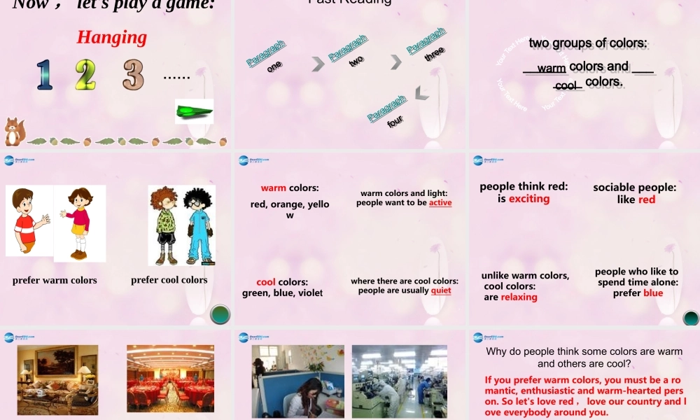 2014秋三年级英语上册 Lesson 16 Warm and Cool课件3 冀教版