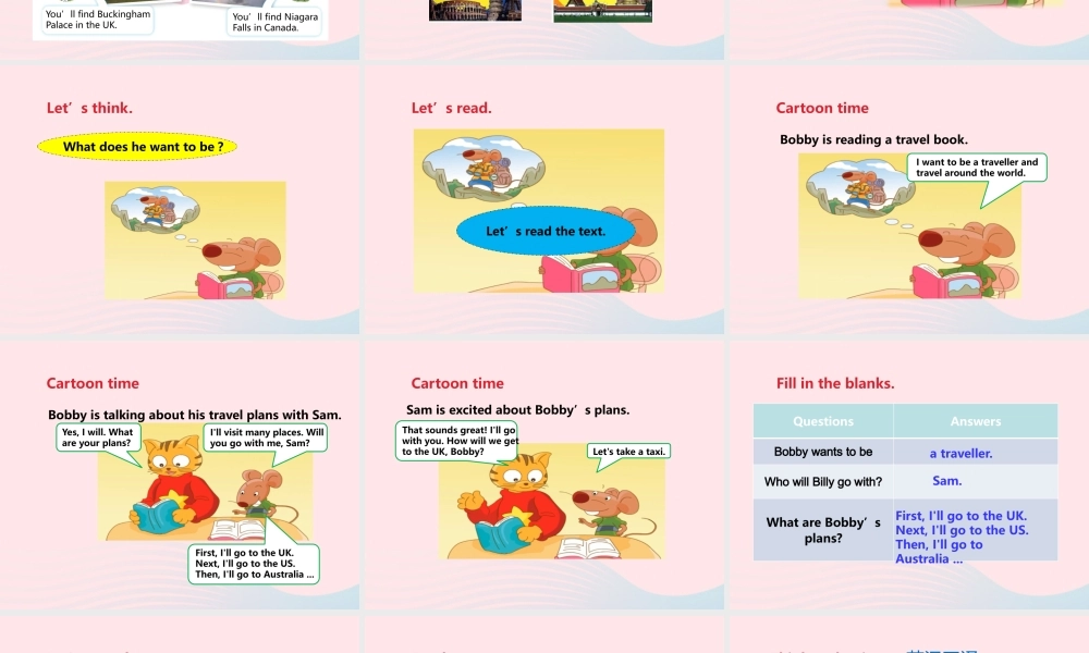 2020春六年级英语下册 Unit 7 Summer holiday plans（Culture time Cartoon time Checkout time）课件+素材 （新版）牛津译林版