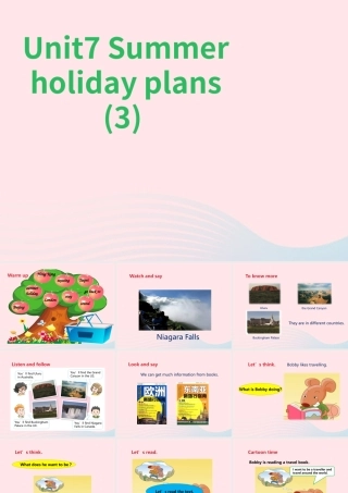 2020春六年级英语下册 Unit 7 Summer holiday plans（Culture time Cartoon time Checkout time）课件+素材 （新版）牛津译林版