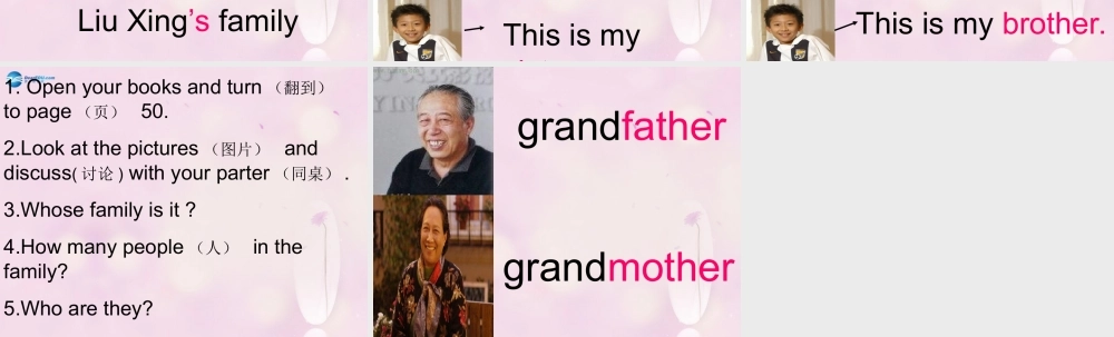 2014秋三年级英语上册 Lesson 19 Family课件3 冀教版