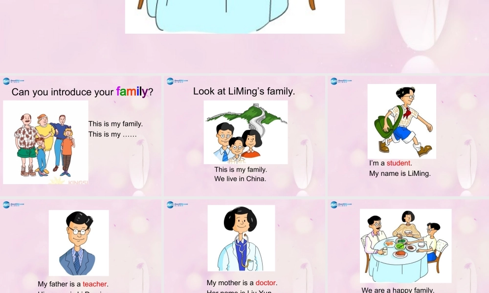 2014秋三年级英语上册 Lesson 20 Li Ming’s Family课件 冀教版