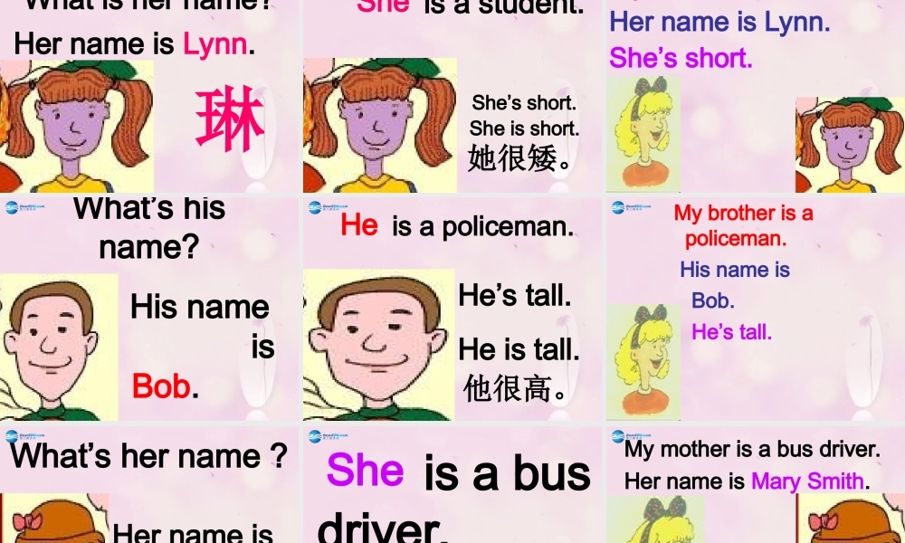 2014秋三年级英语上册 Lesson 21 Jenny’s Family课件3 冀教版