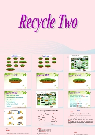2019秋三年级英语上册 Recycle 2教学课件（附教学思路） 人教PEP版