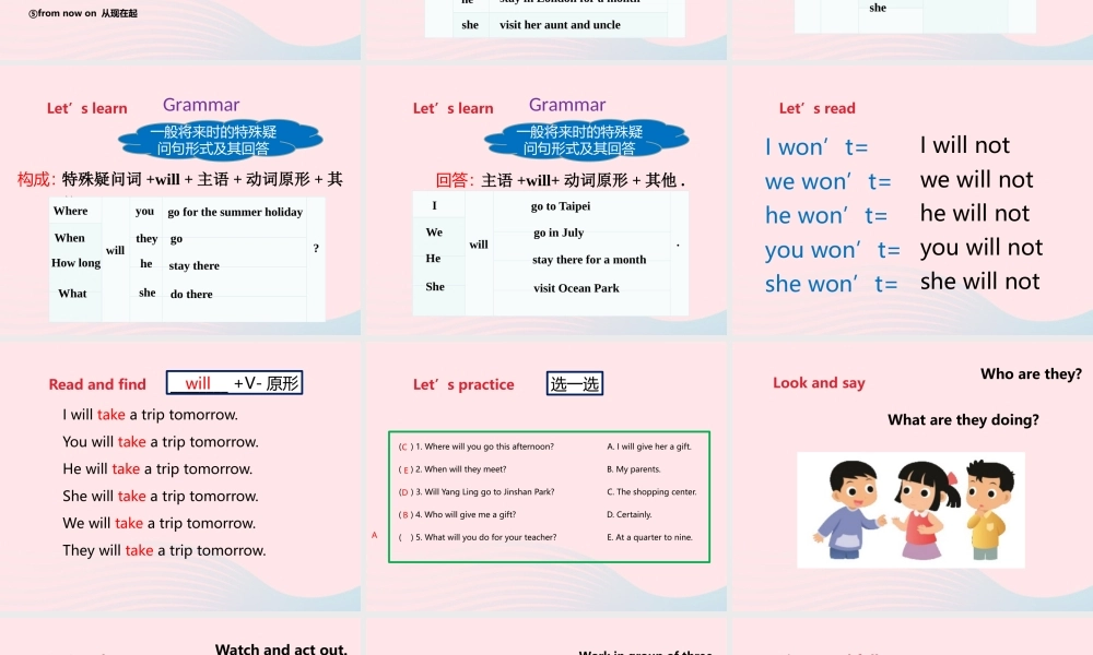 2020春六年级英语下册 Unit 7 Summer holiday plans（Grammar time Fun time Sound time）课件+素材 （新版）牛津译林版