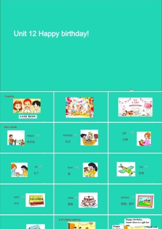 Unit 12 Happy birthday课件