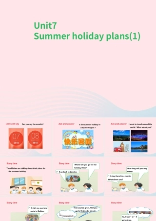 2020春六年级英语下册 Unit 7 Summer holiday plans（Story time）课件+素材 （新版）牛津译林版