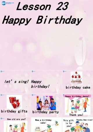 2014秋三年级英语上册 Lesson 23 Happy Birthday课件2 冀教版