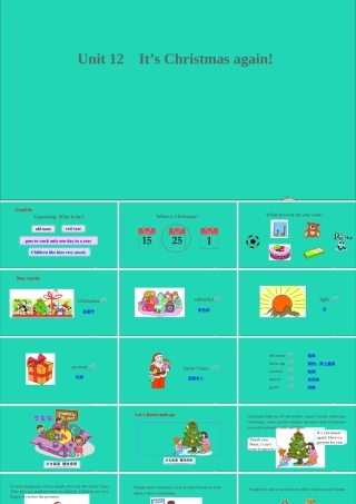 Unit 12 It's Christmas again课件