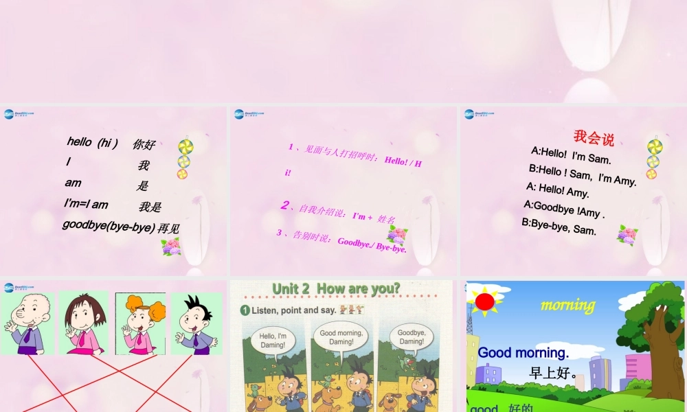 2014秋三年级英语上册 Module 1 Unit 2 How are you课件3 外研版（一起）