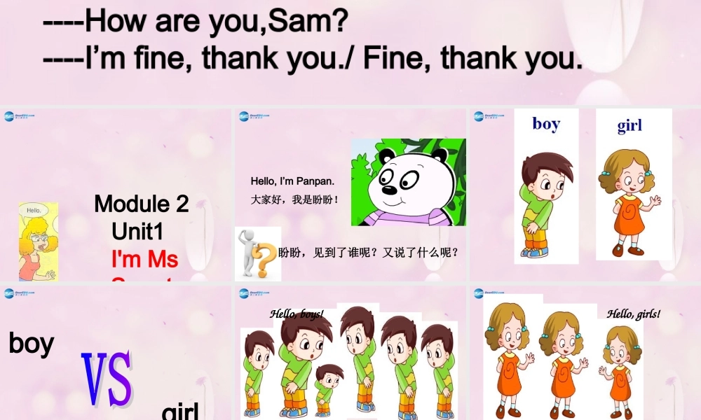 2014秋三年级英语上册 Module 2 Unit 1 I’m Ms Smart课件2 外研版（一起）