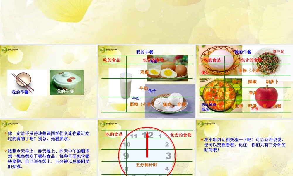 四年级科学下册 一天的食物课件（3） 教科版