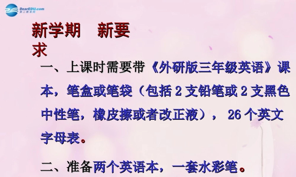 2014秋三年级英语上册 Module 2 Unit 2 What’s your name课件1 外研版（一起）