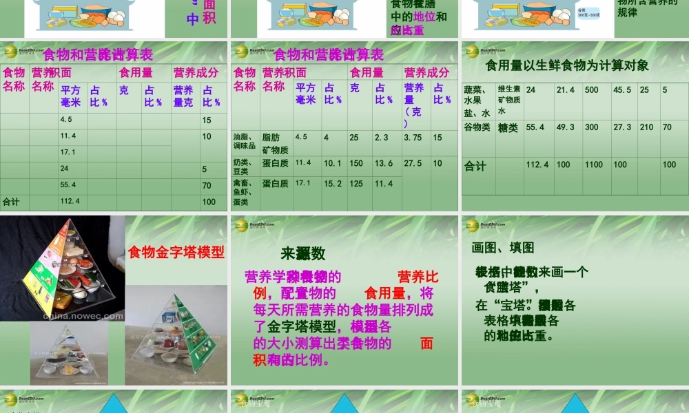 四年级科学下册 营养要均衡课件（2） 教科版
