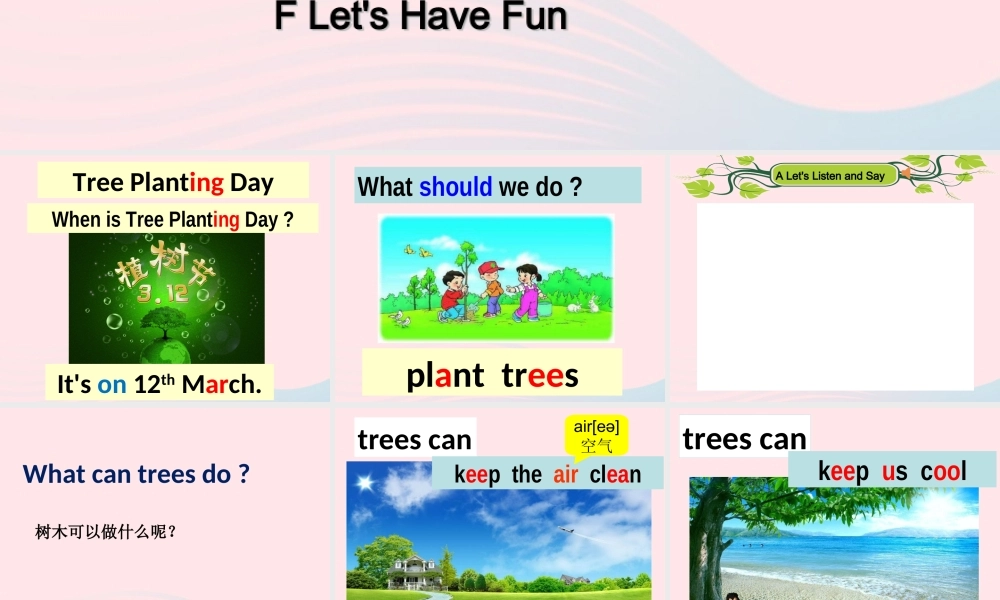 XS六英下Unit 4 Planting trees is good for us课件