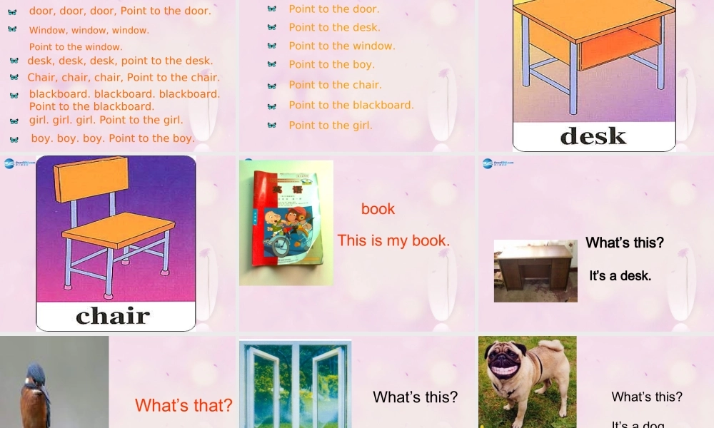 2014秋三年级英语上册 Module 3 Unit 1 Point to the door课件2 外研版（一起）