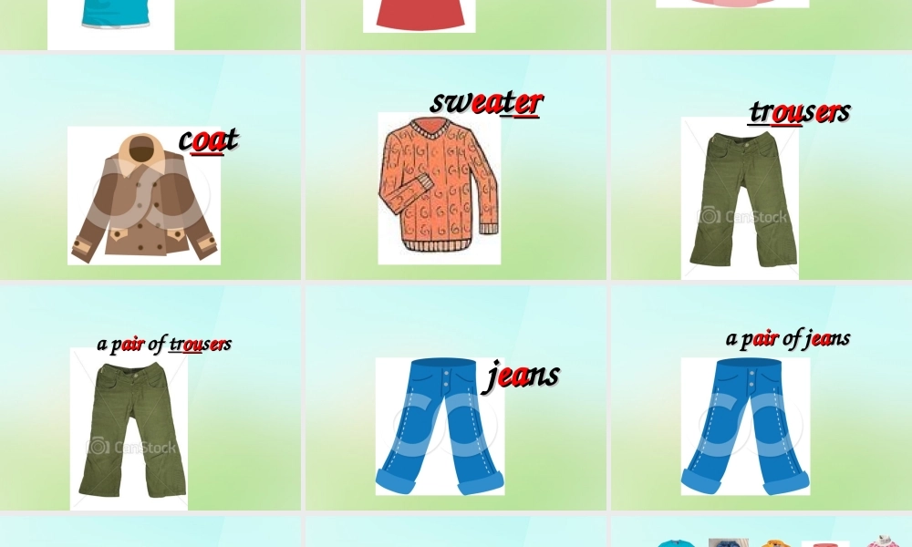 四年级英语上册《Module 1 Unit 1 Blouses and Jeans》课件1 广州版广州版小学四年级上册英语课件