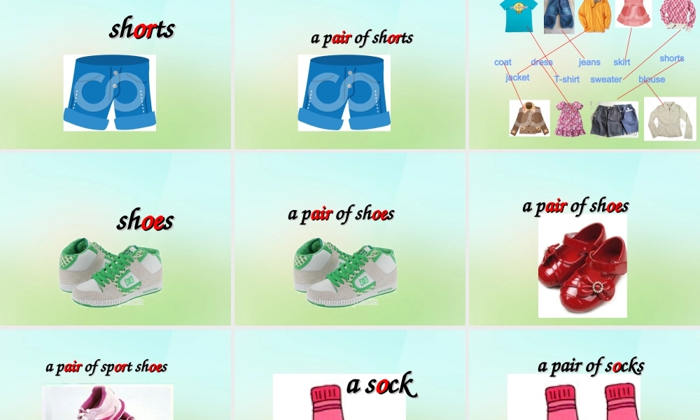 四年级英语上册《Module 1 Unit 1 Blouses and Jeans》课件1 广州版广州版小学四年级上册英语课件