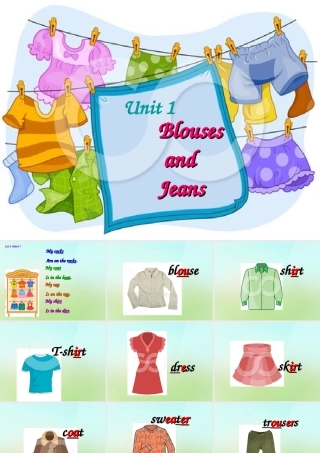 四年级英语上册《Module 1 Unit 1 Blouses and Jeans》课件1 广州版广州版小学四年级上册英语课件