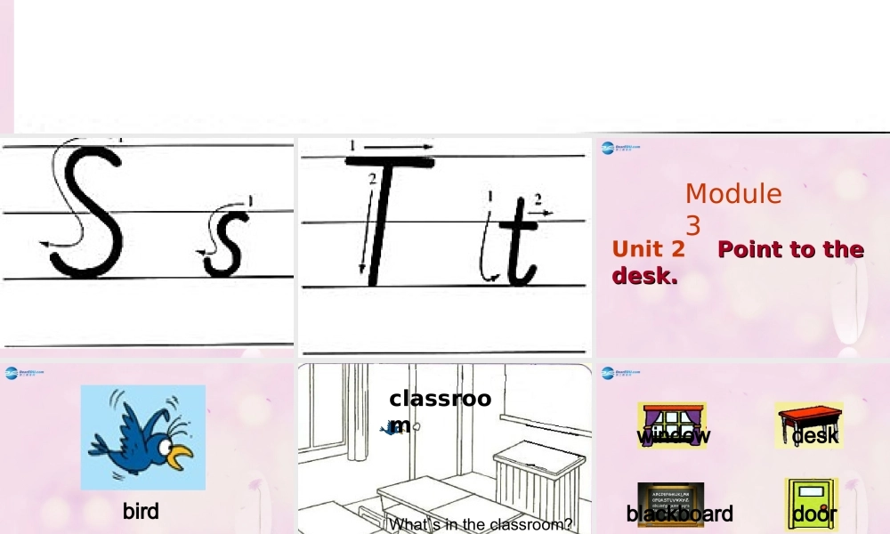 2014秋三年级英语上册 Module 3 Unit 2 Point to the desk课件1 外研版（一起）