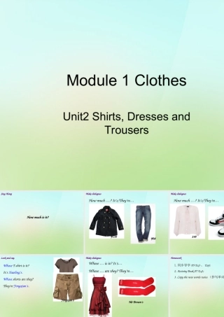 四年级英语上册《Module 1 Unit 2 Shirts, Dresses and Trousers》课件1 广州版广州版小学四年级上册英语课件