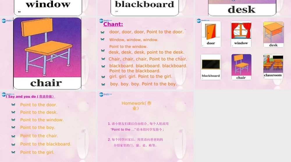 2014秋三年级英语上册 Module 3 Unit 2 Point to the desk课件3 外研版（一起）