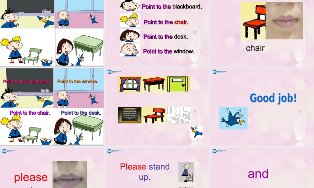 2014秋三年级英语上册 Module 3 Unit 2 Point to the desk课件4 外研版（一起）