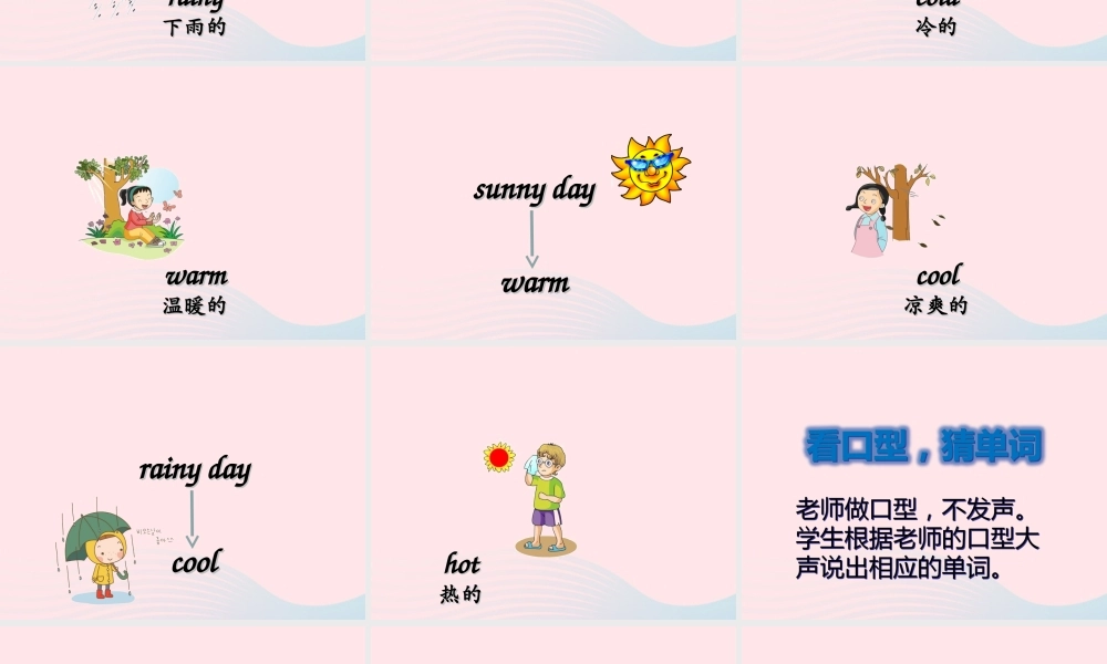 XS三英下Unit 8 I like a sunny day课件