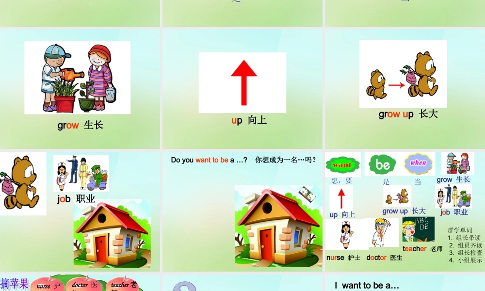 四年级英语上册《Module 3 Unit 7 Our Future Jobs》课件1 广州版广州版小学四年级上册英语课件