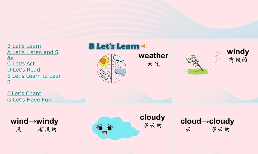 XS三英下Unit 9 What's the weather like课件